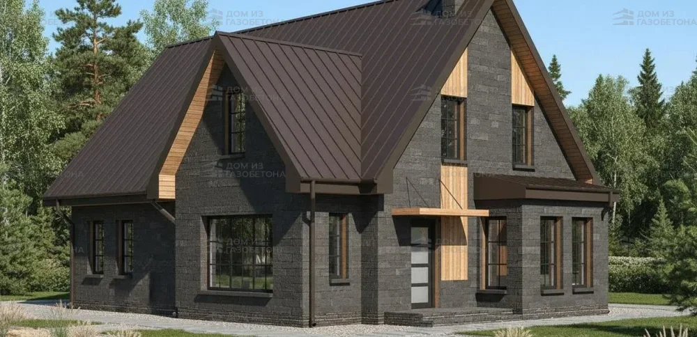 Проект Двухэтажный дом 14 на 9, 168 м2