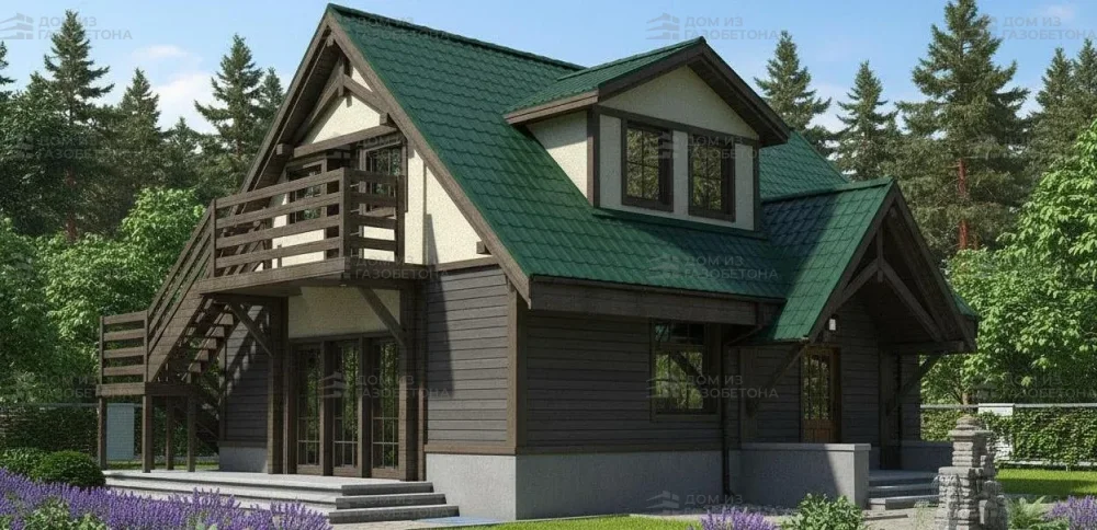 Проект Двухэтажный дом 7 на 12, 99 м2