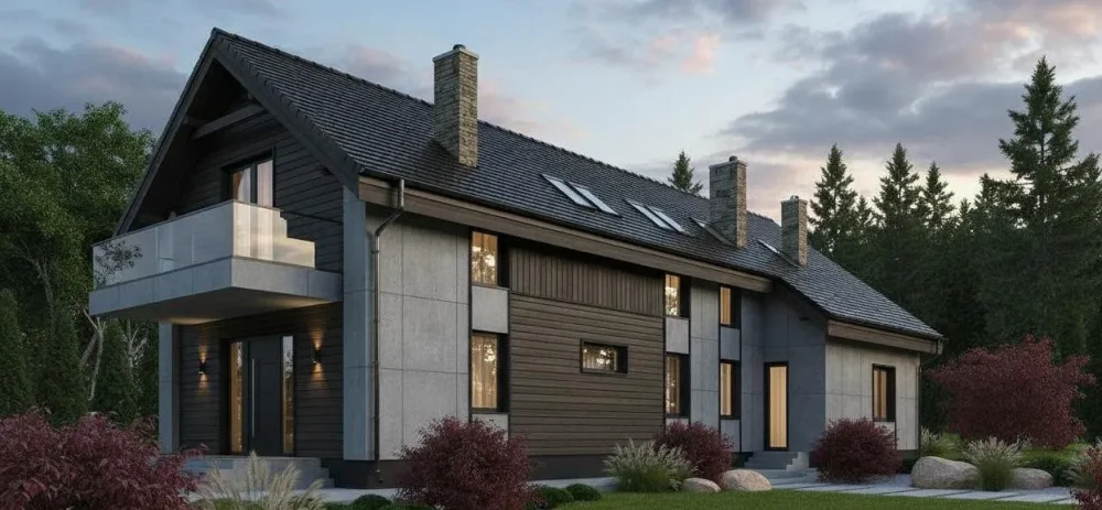 Проект Двухэтажный дом 23 на 10, 124 м2