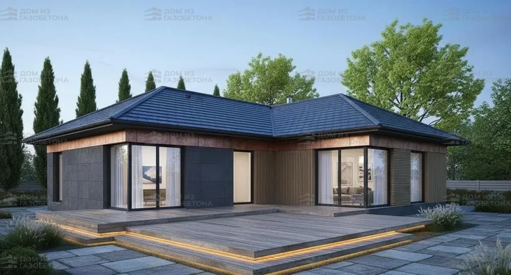 Проект Одноэтажный дом 15 на 18, 154 м2