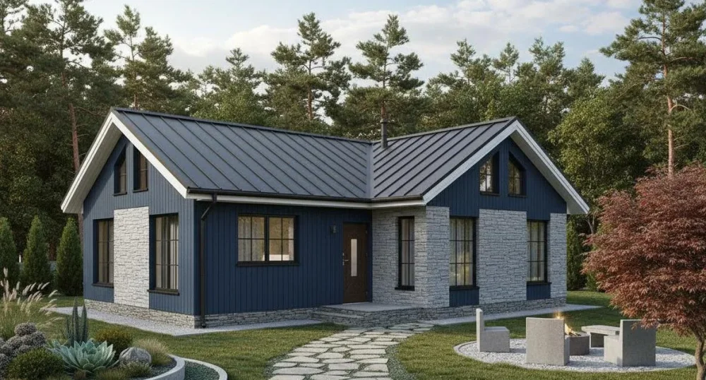 Проект Одноэтажный дом 20 на 11, 133 м2