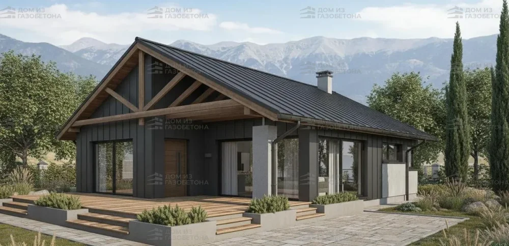 Проект Одноэтажный дом 11 на 18, 111 м2