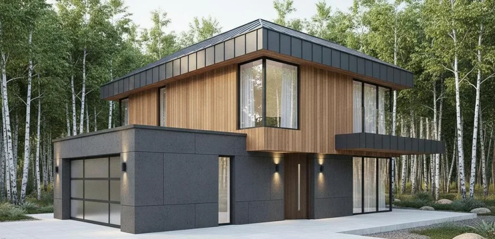 Проект Двухэтажный дом 15 на 15, 220 м2