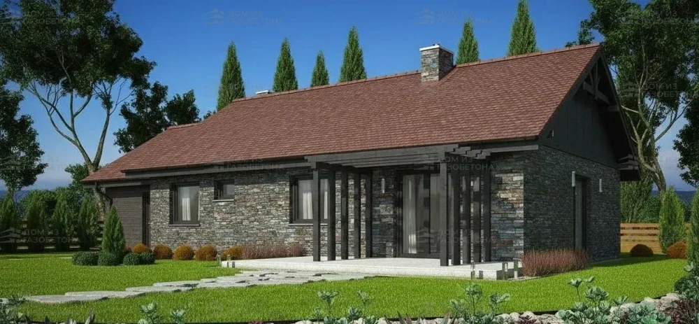 Проект Одноэтажный дом 18 на 11, 125 м2