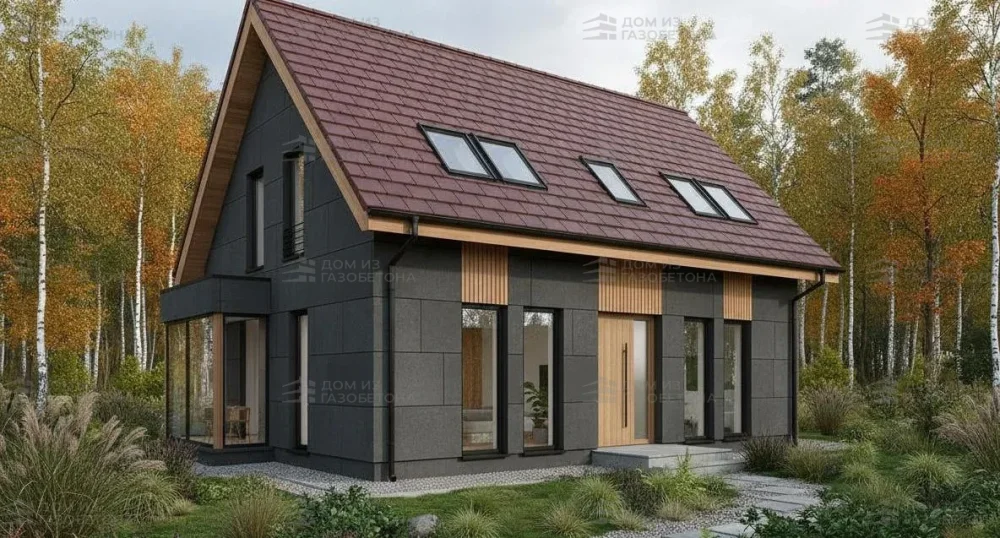 Проект Двухэтажный дом 12 на 9, 121 м2