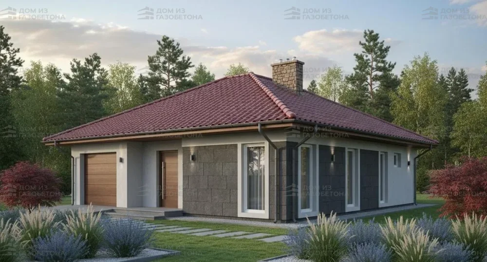 Проект Одноэтажный дом 19 на 12, 146 м2