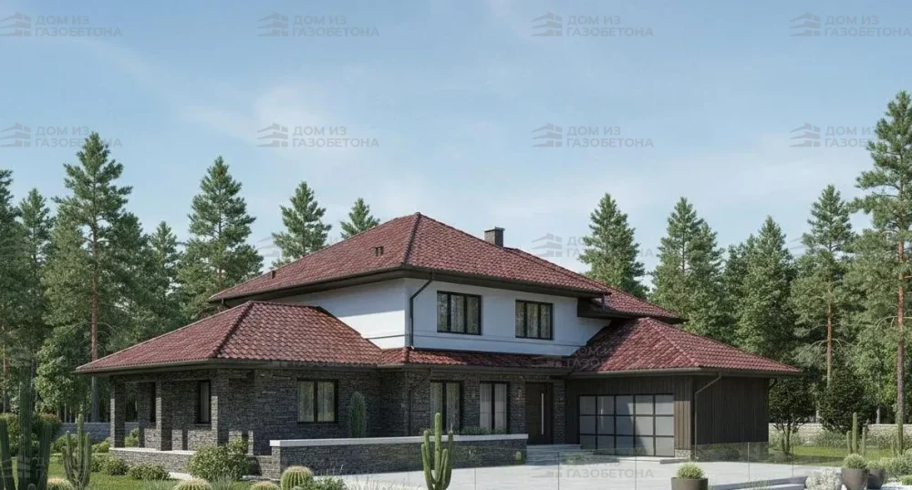 Проект Двухэтажный дом 20 на 19, 345 м2